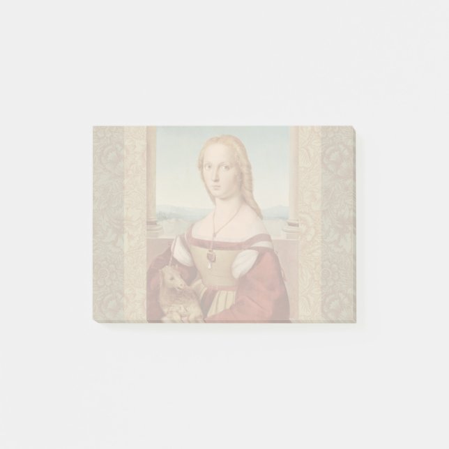 Bloco Post-it Raphael Lady e Unicorn Classic (Frente)