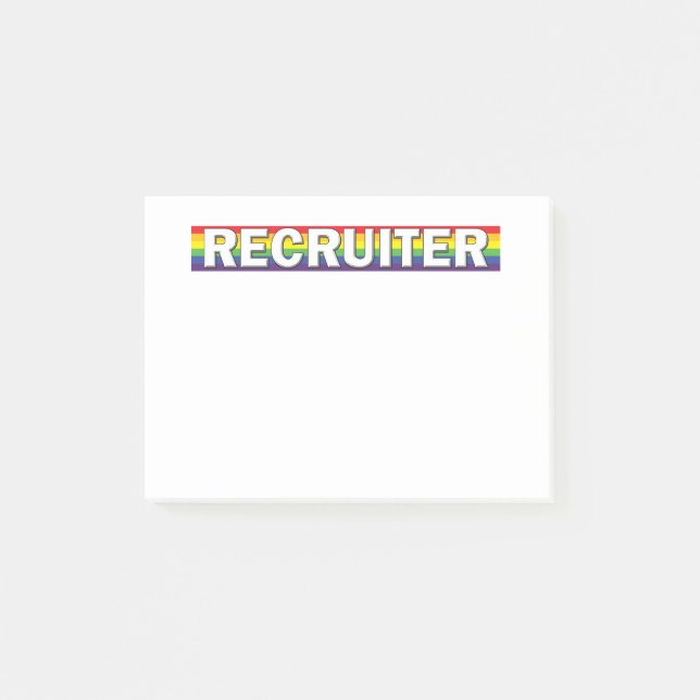 Bloco Post-it Recrutador (Frente)