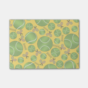 Bloco Post-it Redes e raquetes de tênis amarelo