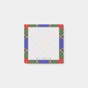 Bloco Post-it Regal Escocês Clan MacBeth Tartan