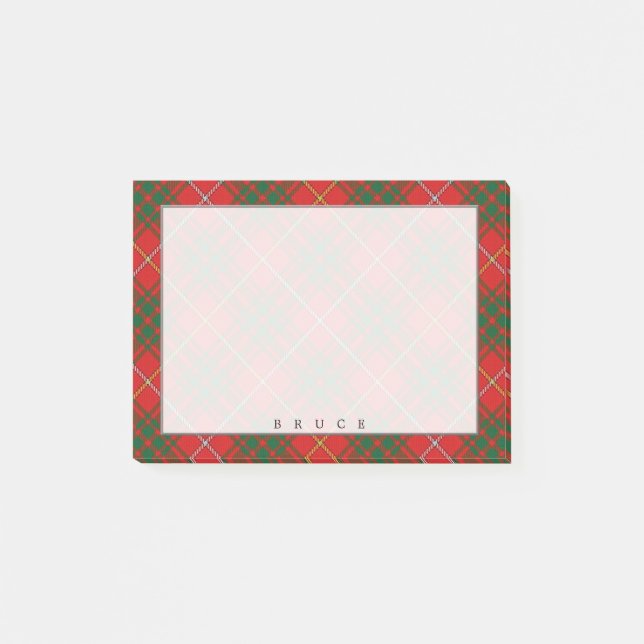 Bloco Post-it Regal Scottish Clan Bruce Tartan (Frente)