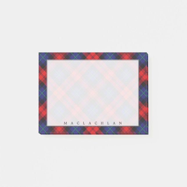 Bloco Post-it Regal Scottish Clan MacLachlan Tartan (Frente)