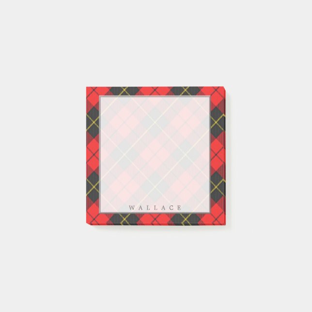 Bloco Post-it Regal Scottish Clan Wallace Tartan (Frente)