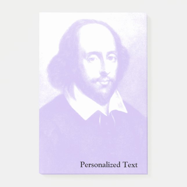 Bloco Post-it Retrato de Pop de Arte William Shakespeare (Frente)