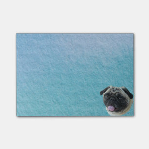 Bloco Post-it Retrato gordo do Pug