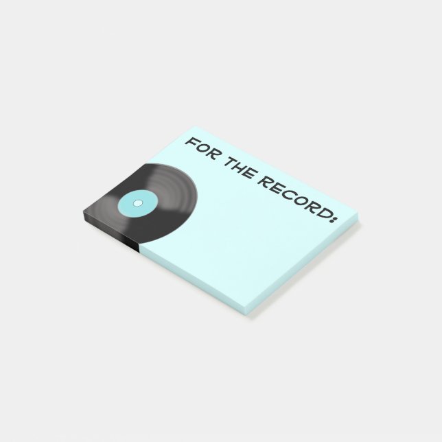 Bloco Post-it Retro Aqua Para o Registro Notas Adhesivas (Inclinado)