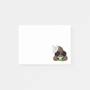 Bloco Post-it Rocha no tombadilho de Emoji