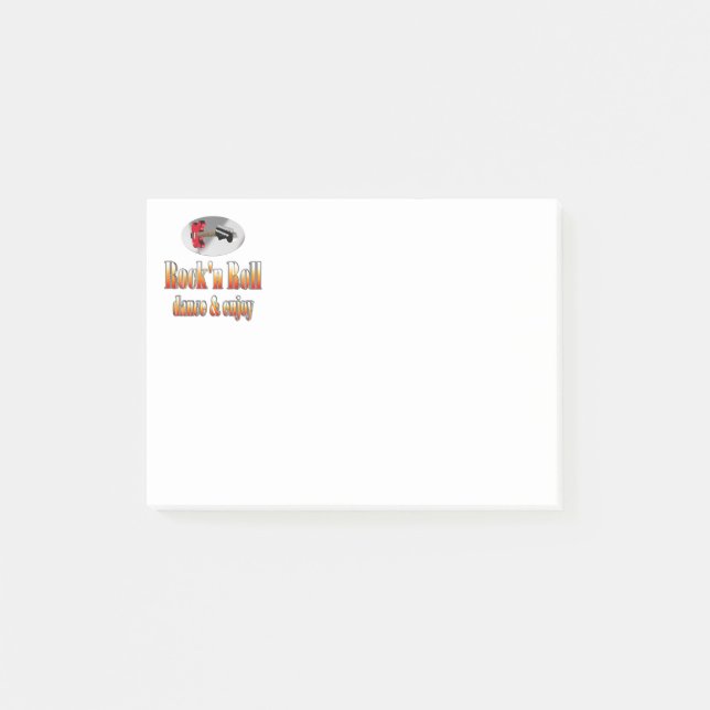 Bloco Post-it Rock and roll (Frente)