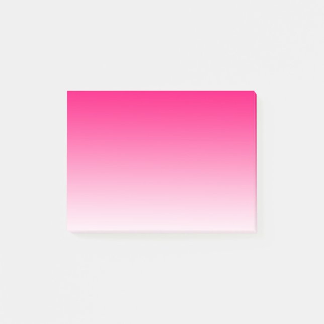 Bloco Post-it Rosa simples ao branco (Frente)