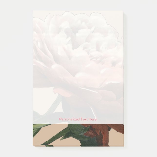 Bloco Post-it Rosa vermelha Ruby com Destaques Brancos (Frente)