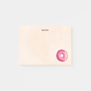 Bloco Post-it Rosquinha Com Glacé Cor-De-Rosa E Pulseiras