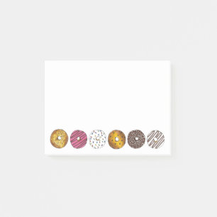 Bloco Post-it Rosquinha Dozen Doughnut Breakfast - Comida Foodie