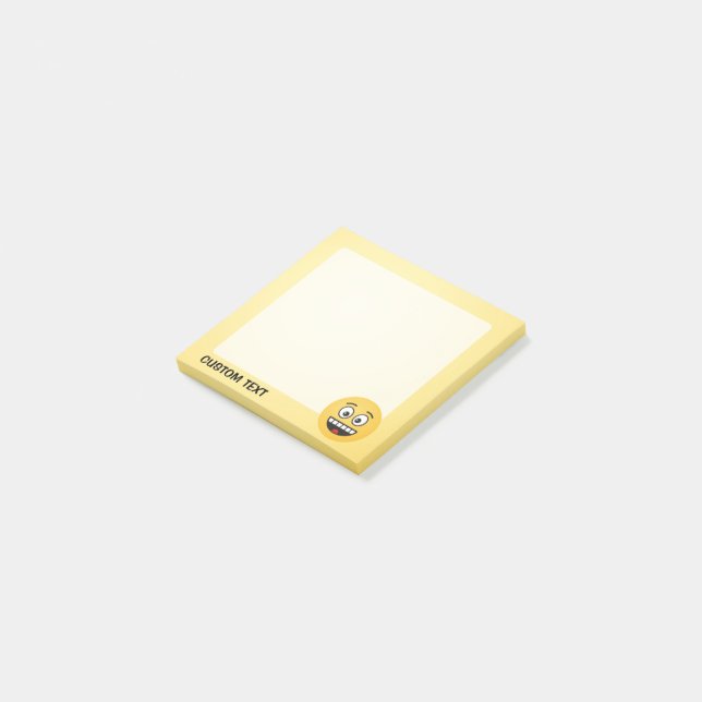 Bloco Post-it Rosto sorridente com boca aberta (Inclinado)