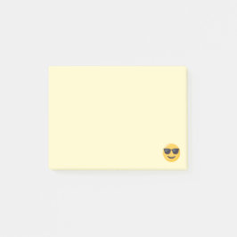 Bloco Post-it Rosto sorridente com óculos sunitas Emoji