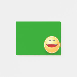 Bloco Post-it Rosto sorridente no Posto Verde Nota