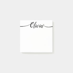 Bloco Post-it Roteiro escrito à mão simples da caligrafia