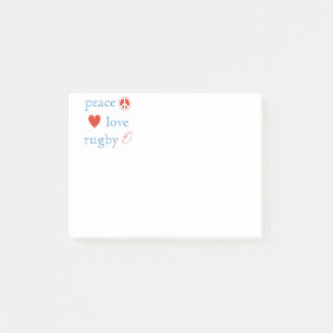 Bloco Post-it Rugby do amor da paz