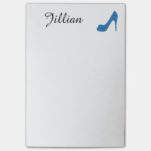 Bloco Post-it Salto alto azul Glittery