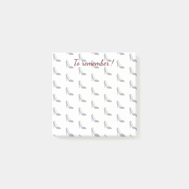 Bloco Post-it Saltos altos pretos Emoji (Frente)