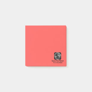 Bloco Post-it "Salvar notas pegajosas do planeta", notas de
