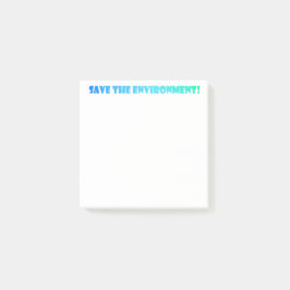 Bloco Post-it Salvar o ambiente