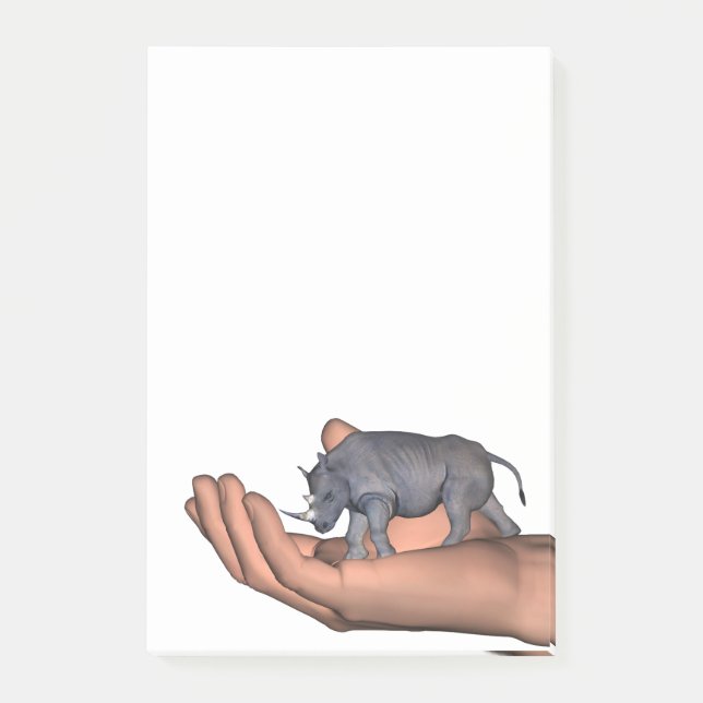 Bloco Post-it Salve Os Rinocerontes! (Frente)