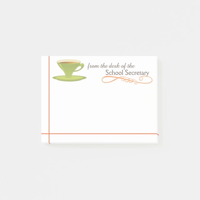 Bloco Post-it Secretário Pegajoso Nota da escola (Frente)