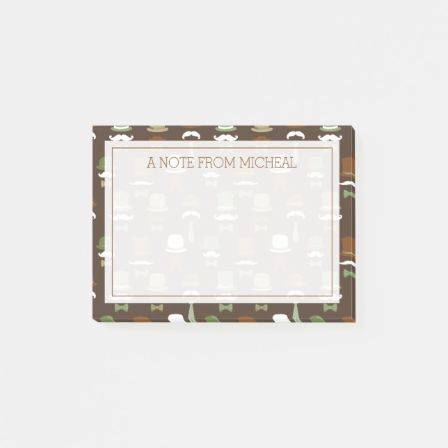 Bloco Post-it Seu texto | Alto bigode (Frente)