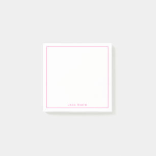 Bloco Post-it Seus cor-de-rosa/branco minimalistas incorporados