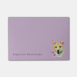Bloco Post-it Shiba Inu com pintura da aguarela de Sakura