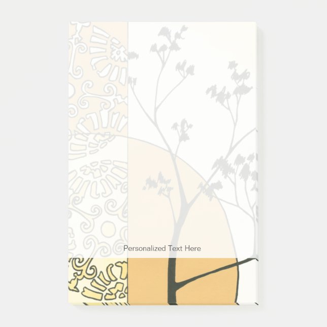 Bloco Post-it Silhueta de árvores esparsas por Megan Meagher (Frente)