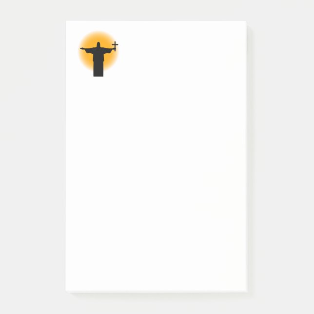 Bloco Post-it Silhuette com cruz (Frente)