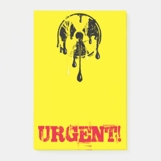 Bloco Post-it Símbolo nuclear radioativo do perigo da fusão