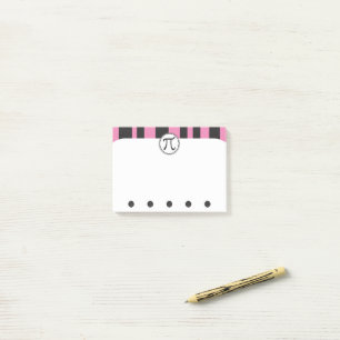 Bloco Post-it Símbolo Pi Math Themed PINK