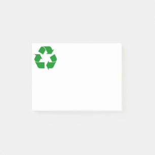 Bloco Post-it Símbolo reciclagem - Verde