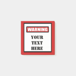 Bloco Post-it Sinal de Aviso Poste Personalizado 3x3