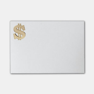 Bloco Post-it sinal de dólar 3D