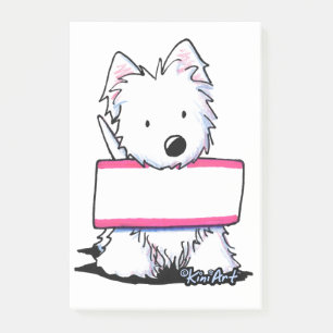 Bloco Post-it Sinal de KiniArt Westie