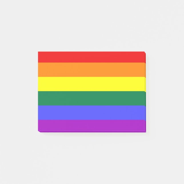 Bloco Post-it Sinalizador do Orgulho Arco-Íris (Frente)
