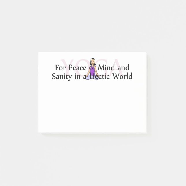 Bloco Post-it Slogan SUPERIOR da ioga (Frente)