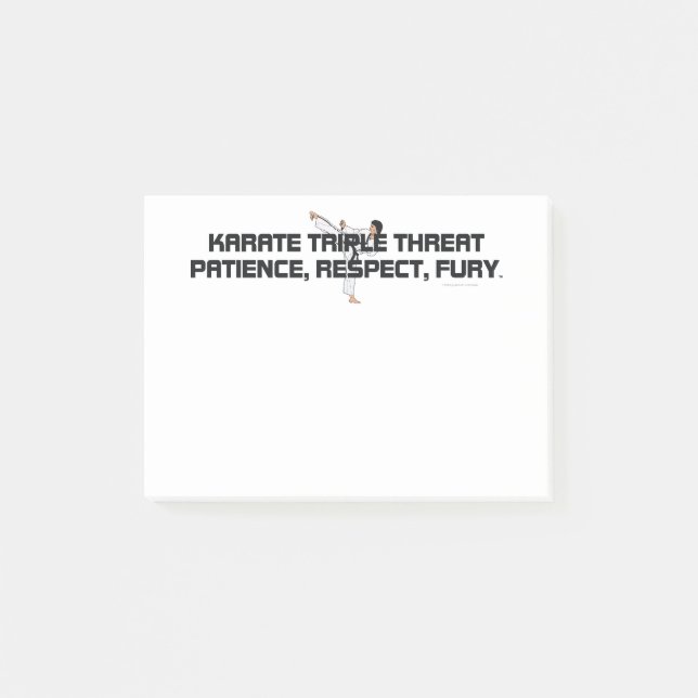 Bloco Post-it Slogan SUPERIOR do karaté (Frente)