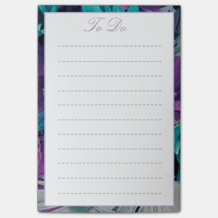 Bloco Post-it Smash de Flor Roxo e Azul