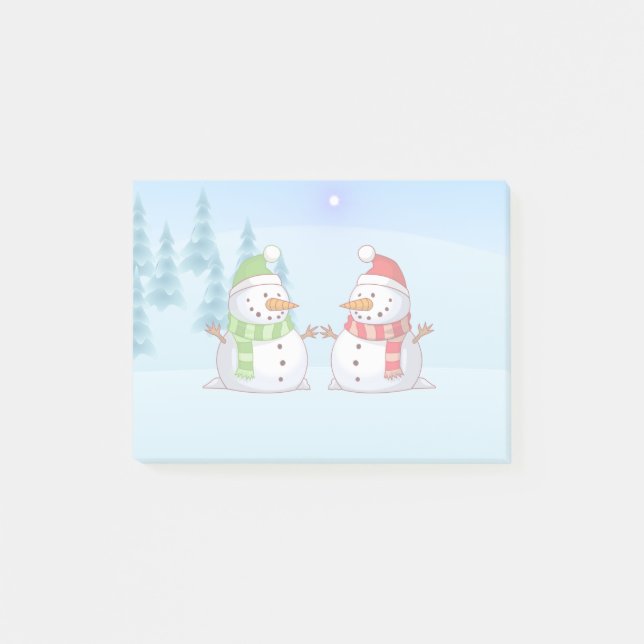 Bloco Post-it Snowman Playdate (Frente)