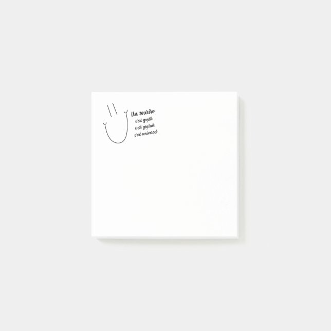 Bloco Post-it Sourire do Un (Frente)