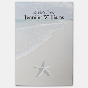 Bloco Post-it Starfish Em Uma Praia Remota