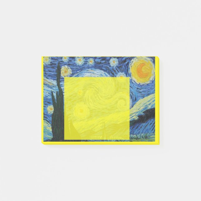 Bloco Post-it Starry Night in Yellow Posta-it (Frente)