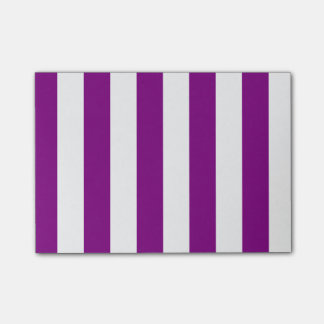Bloco Post-it Stripes - Branco e Roxo