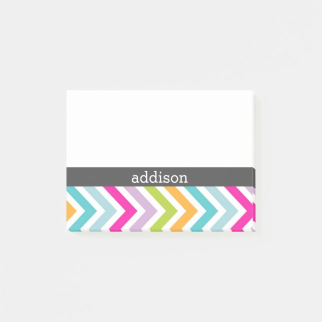 Bloco Post-it Stripes Coloridas (Frente)