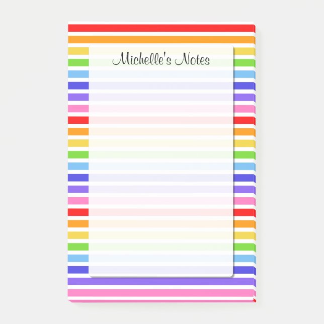 Bloco Post-it Stripes Personalizadas 4 x 6 (Frente)