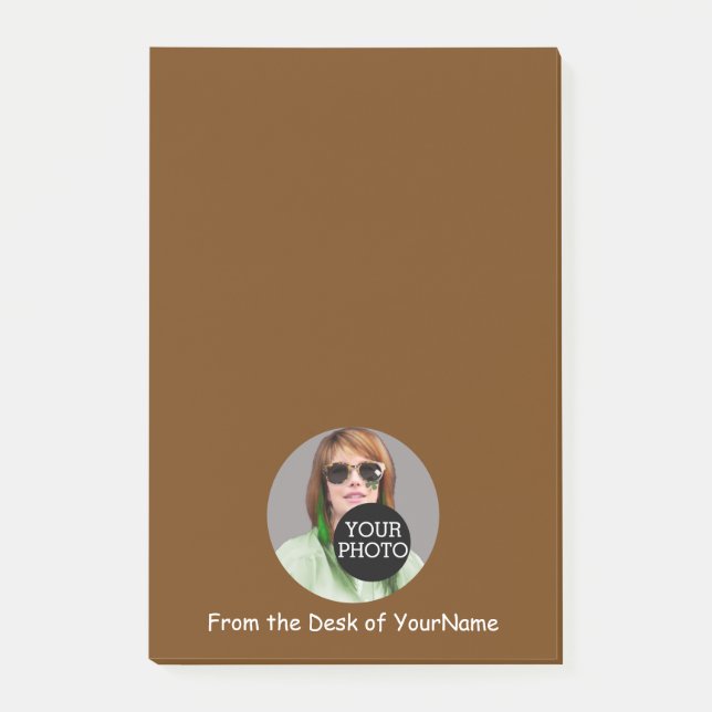 Bloco Post-it Sua mensagem da foto personaliza este facilmente (Frente)